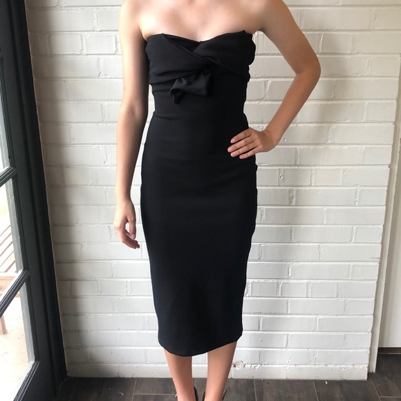 topshop long black dress